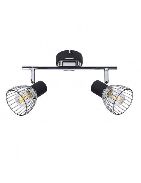 CANDELLUX MODO LAMPA SUFITOWA LISTWA 2X40W E14 CZARNY+CHROM 92-61522
