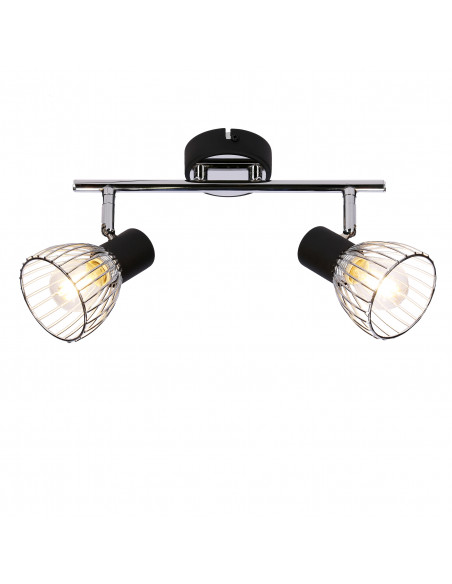 CANDELLUX MODO LAMPA SUFITOWA LISTWA 2X40W E14 CZARNY+CHROM 92-61522