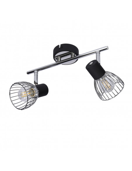 CANDELLUX MODO LAMPA SUFITOWA LISTWA 2X40W E14 CZARNY+CHROM 92-61522