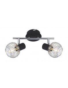 CANDELLUX OSLO LAMPA SUFITOWA LISTWA 2X40W E14 CZARNY/CHROM 92-61843