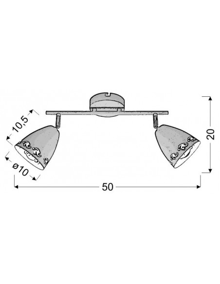 CANDELLUX COTY LAMPA SUFITOWA LISTWA 2X40W E14 BIAŁY MAT 92-67128
