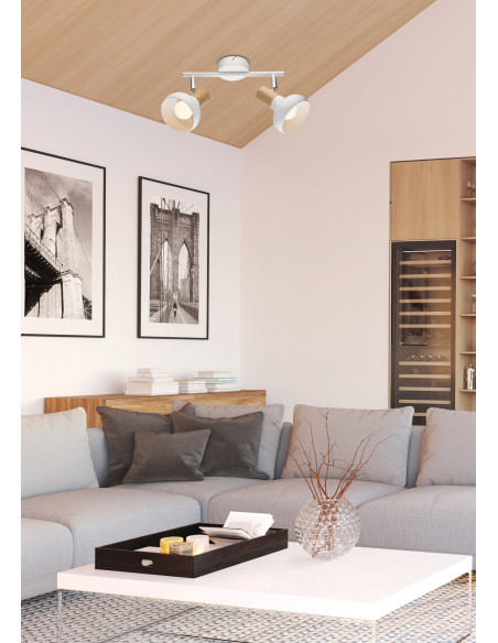 CANDELLUX PUERTO LAMPA SUFITOWA LISTWA 2X40W E14 BIAŁY 92-62659