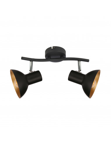 CANDELLUX DISO LAMPA SUFITOWA LISTWA 2X40W E27 CZARNY+ZLOTO 92-63427