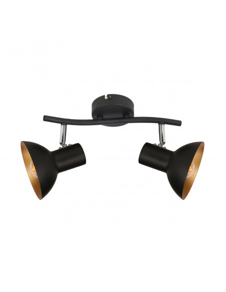 CANDELLUX DISO LAMPA SUFITOWA LISTWA 2X40W E27 CZARNY+ZLOTO 92-63427
