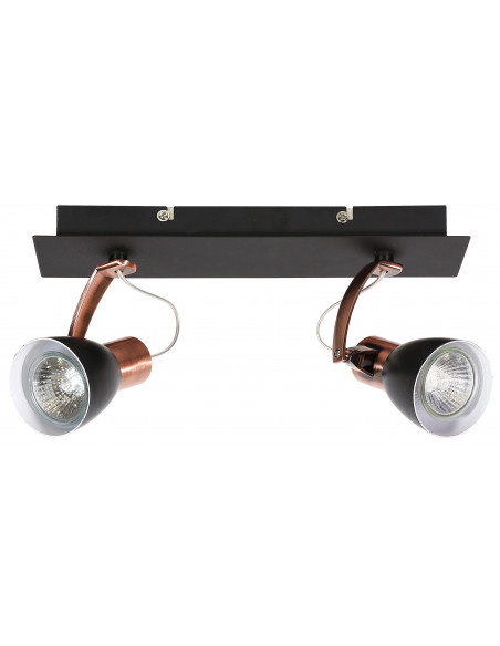 CANDELLUX MARKUS LAMPA SUFITOWA LISTWA 2X50W GU10 CZARNY+MIEDZIANY BEZ ŻARÓWKI 92-37442-M