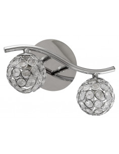 CANDELLUX STARLET LAMPA KINKIET 2X40W G9 CHROM/TRANSPARENT 92-85798