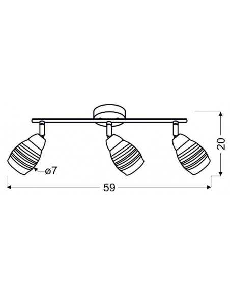 CANDELLUX JUBILAT LAMPA SUFITOWA LISTWA 3X10W E14 LED CHROM 93-55729