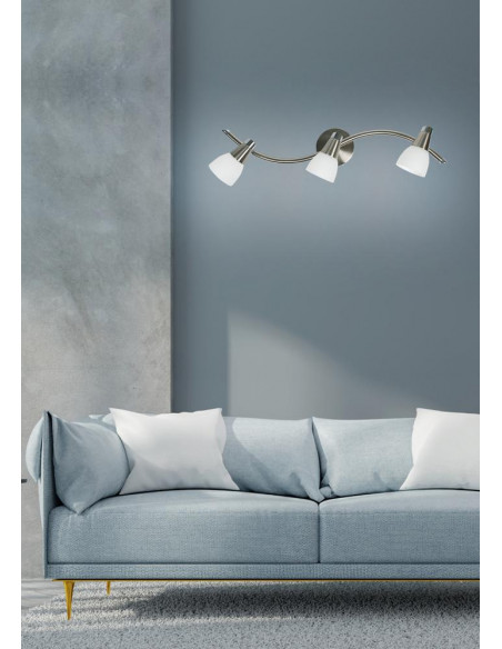 CANDELLUX SELIA LAMPA SUFITOWA LISTWA 3X40W G9 NIKIEL MAT/CHROM BIAŁY (BŻ) 93-69993