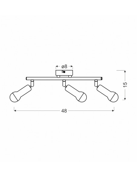 CANDELLUX ARC LAMPA SUFITOWA LISTWA 3X40W E14 SATYNA NIKIEL 93-63465
