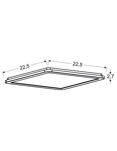 CANDELLUX NEXIT LAMPA SUFITOWA PLAFON 22,5X22,5 12W LED IP44 SATYNA+BIAŁY 3000K 10-66824