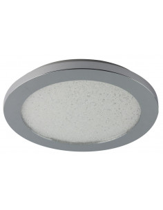 CANDELLUX PIXEL LAMPA SUFITOWA PLAFON 22,5 12W LED IP44 CHROM+GRANILA 3000K 10-67401