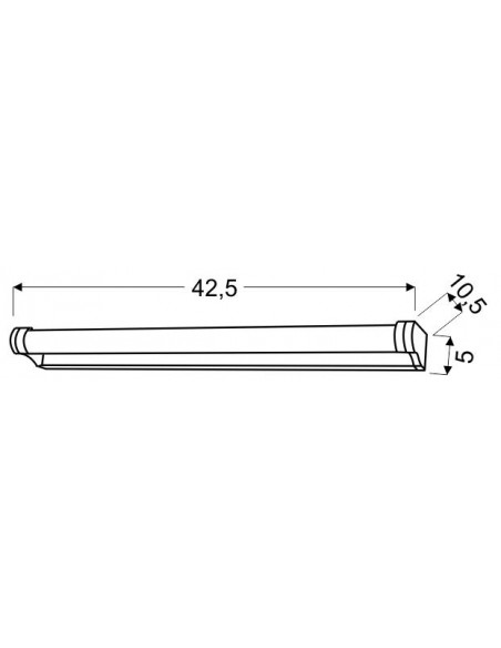CANDELLUX MODERNO LAMPA KINKIET 7W LED 40 CM STAL NIERDZEWNA POLEROWANA/AKRYL 20-40800