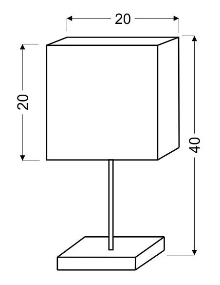 CANDELLUX CAJMAN LAMPA GABINETOWA 1X40W E14 20X20 CM KWADRAT 41-57405