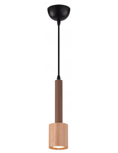 CANDELLUX TANTAL LAMPA WISZĄCA 7,5CM 1X50W GU10 JASNA KAWA + DREWNO 31-58775