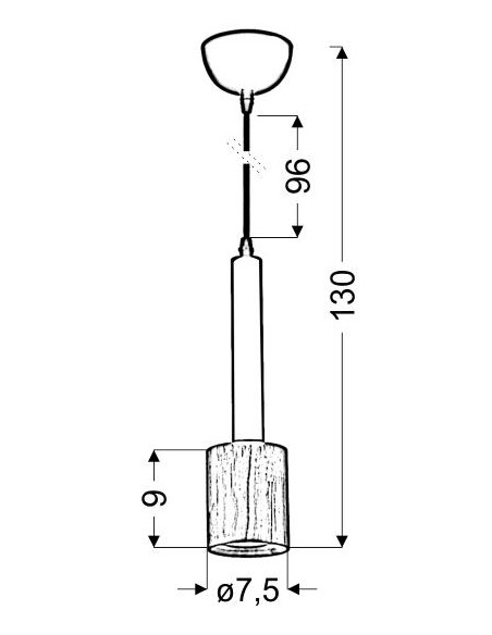 CANDELLUX TANTAL LAMPA WISZĄCA 7,5CM 1X50W GU10 JASNA KAWA + DREWNO 31-58775