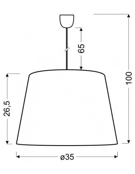 CANDELLUX PLATINO 1 LAMPA WISZĄCA 35 CM 1X60W E27 MIEDZIANY 31-38302