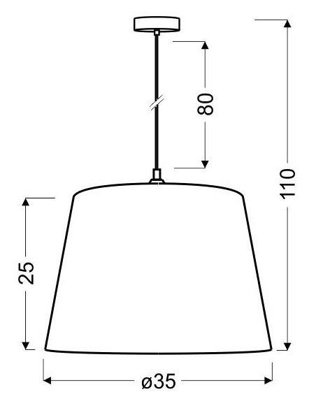 CANDELLUX MIRAGE LAMPA WISZĄCA 35 1X60W E27 (ABAŻUR 77-01627+LINKA 85-10608) 31-03218