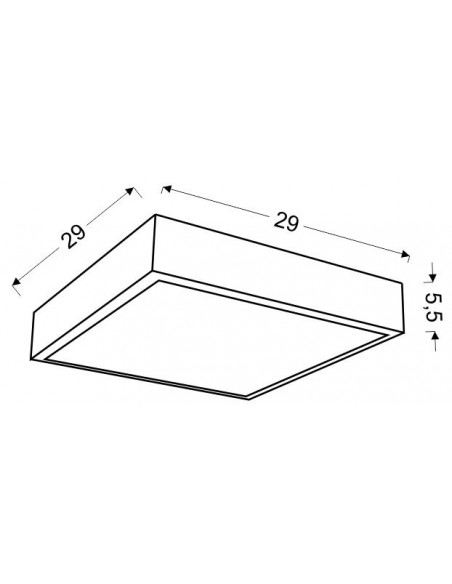 CANDELLUX LUX LAMPA SUFITOWA PLAFON 29X29 16W LED 6500K BIAŁY PODWÓJNY RING 10-60662