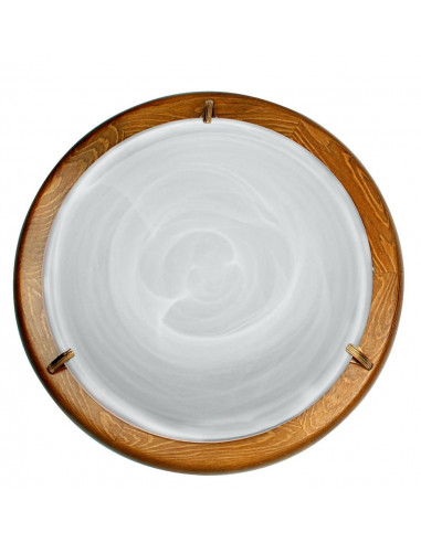 CANDELLUX DUNA LAMPA SUFITOWA PLAFON36 DĄB ALABASTER 2X60W 14-64090