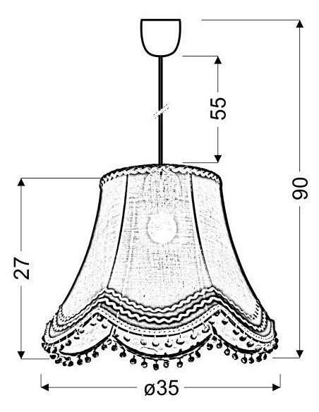 CANDELLUX ARLEKIN LAMPA WISZĄCA 35 1X60W E27 RÓŻOWY 31-94509