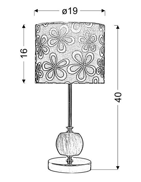 CANDELLUX CORT LAMPA GABINETOWA 1X60W E27 NIEBIESKI 41-34625