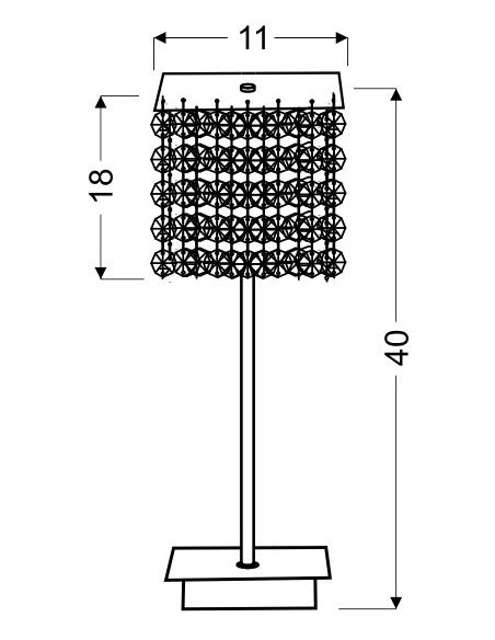 CANDELLUX CLASSIC LAMPA GABINETOWA 1X40W G9 BURGUND 41-97036