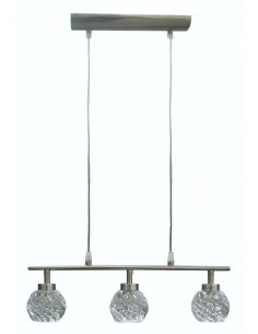 CANDELLUX GIRA ZWIS 3X40 G9 SATYNA NIKIEL+KRYSZTAŁ PROMOCJA 33-27408