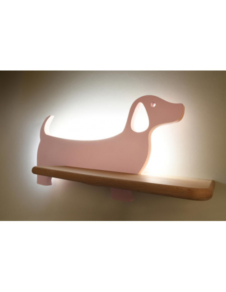 CANDELLUX Dog lampa kinkiet 5w led 4000k iq kids różowy 21-00989