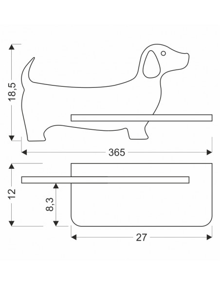 CANDELLUX Dog lampa kinkiet 5w led 4000k iq kids różowy 21-00989