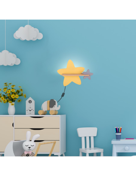 CANDELLUX STAR LAMPA KINKIET ŚCIENNY 5W LED IQ KIDS Z PRZEWODEM Z WŁ. I WTYCZKĄ 21-75734