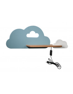 CANDELLUX CLOUD LAMPA KINKIET ŚCIENNY 5W LED IQ KIDS Z PRZEWODEM Z WŁ. I WTYCZKĄ NIEBIESKI+BIAŁY 21-84415