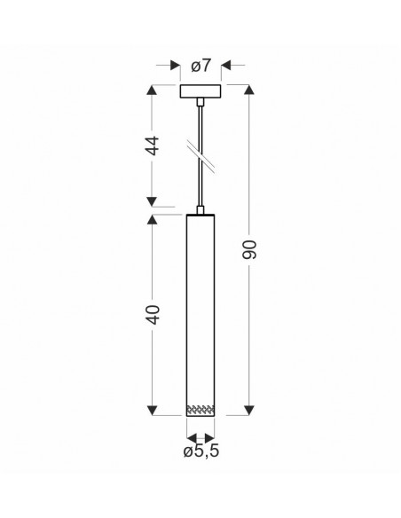 CANDELLUX Tubo lampa wisząca czarny 1x25w gu10 klosz 40cm drewniany 31-78599