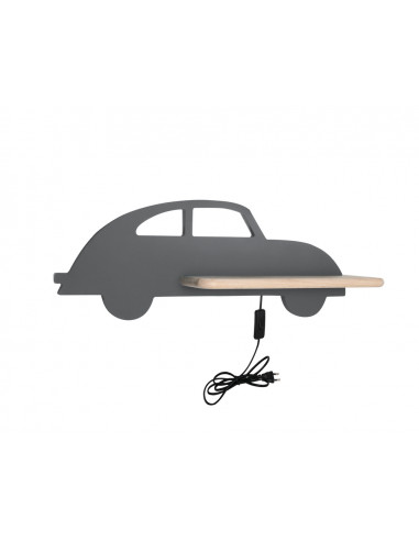 CANDELLUX CAR LAMPA KINKIET 5W LED 4000K WP IQ KIDS Z PRZEWODEM Z WŁ. I WTYCZKĄ SZARY 21-85061
