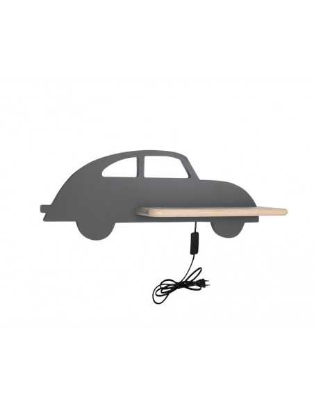 CANDELLUX CAR LAMPA KINKIET 5W LED 4000K WP IQ KIDS Z PRZEWODEM Z WŁ. I WTYCZKĄ SZARY 21-85061