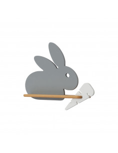 CANDELLUX Rabbit lampa kinkiet 4w led 4000k iq kids szary+biały 21-84743