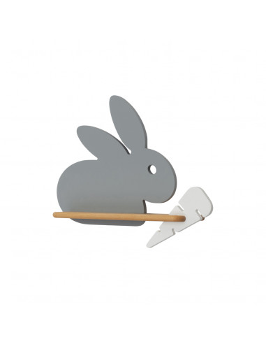 CANDELLUX Rabbit lampa kinkiet 4w led 4000k iq kids szary+biały 21-84743