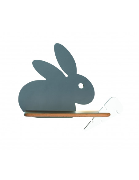 CANDELLUX Rabbit lampa kinkiet 4w led 4000k iq kids szary+biały 21-84743