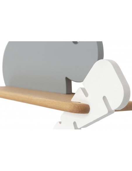 CANDELLUX Rabbit lampa kinkiet 4w led 4000k iq kids szary+biały 21-84743