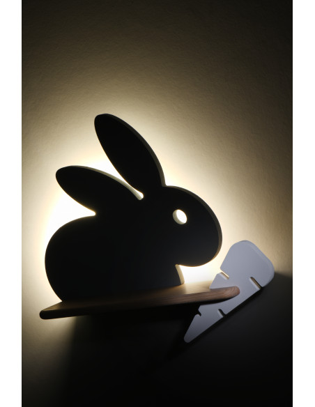 CANDELLUX Rabbit lampa kinkiet 4w led 4000k iq kids szary+biały 21-84743