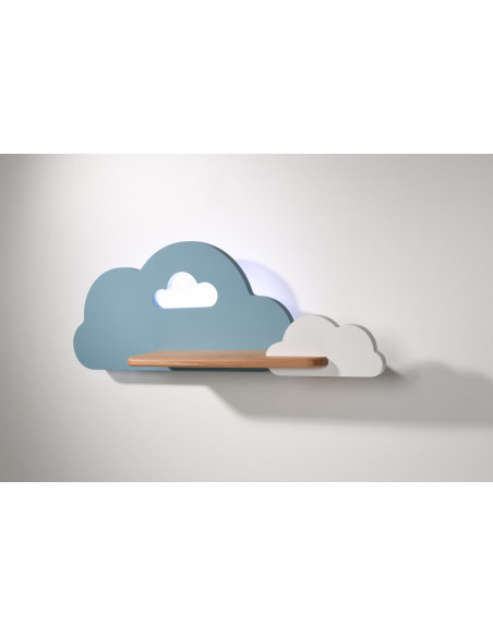 CANDELLUX LAMPA CLOUD KINKIET ŚCIENNY 5W LED IQ KIDS NIEBIESKI+BIAŁY 21-33567
