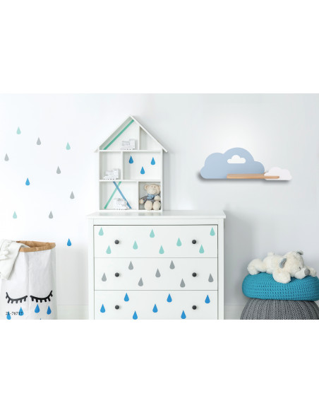 CANDELLUX LAMPA CLOUD KINKIET ŚCIENNY 5W LED IQ KIDS NIEBIESKI+BIAŁY 21-33567