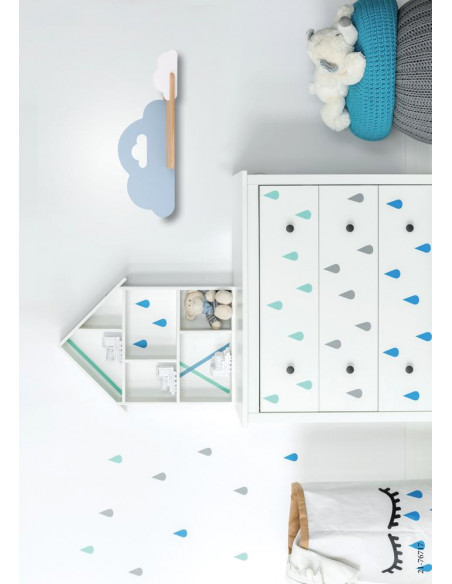 CANDELLUX LAMPA CLOUD KINKIET ŚCIENNY 5W LED IQ KIDS NIEBIESKI+BIAŁY 21-33567