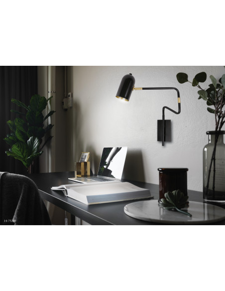 CANDELLUX HOSTI LAMPA KINKIET 1X15W GU10 CZARNY 21-75451