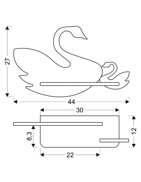 CANDELLUX LAMPA SWAN KINKIET ŚCIENNY 5W LED IQ KIDS 21-75598