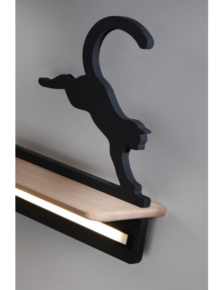 CANDELLUX LAMPA CAT KINKIET ŚCIENNY 5W LED IQ KIDS SKACZĄCY CZARNY 21-75635