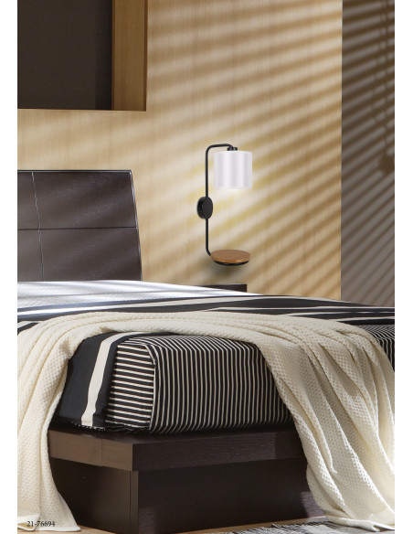 CANDELLUX LAMPA ALPINE KINKIET 1X40W E14 CZARNY 21-76694