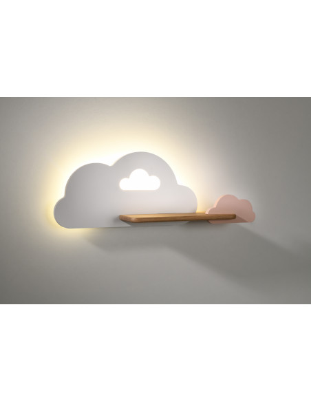 CANDELLUX LAMPA CLOUD KINKIET ŚCIENNY 5W LED IQ KIDS BIAŁY+RÓŻOWY 21-76717