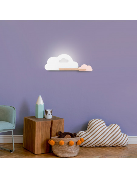 CANDELLUX LAMPA CLOUD KINKIET ŚCIENNY 5W LED IQ KIDS BIAŁY+RÓŻOWY 21-76717