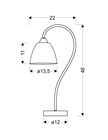 CANDELLUX ELF LAMPKA GABINETOWA 1X40W E14 CHROM 41-72627