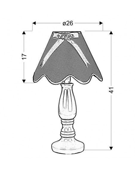 CANDELLUX LAMPKA LOLA GABINETOWA ŻÓŁTA 1X40W E14 ABAŻUR RÓŻOWY 41-84354